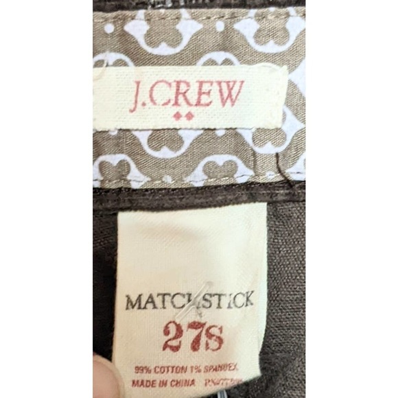 J. Crew Womens Matchstick Corduroy Straight Leg Pants Size 27S Brown Cords 27 S - Picture 3 of 3